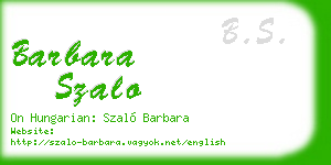barbara szalo business card